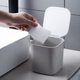 thumbnail image 1 of Small Trash Can with Lid - Mini Plastic Trash Can with Lid Plastic Small Garbage Can Small Countertop Trash Can Portable Desktop Waste Bin for Desk Car Office Kitchen Bedroom Gray, 1 of 7