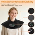thumbnail image 4 of 21"x 20"Cordless Neck and Shoulder Heating Pad Wrap,Rechargeable Electric Heating Pad for Neck and Shoulders with 4000mAh Battery,9 Heat Levels & Timer,Portable Heated Neck Wrap for Home,Office, 4 of 9