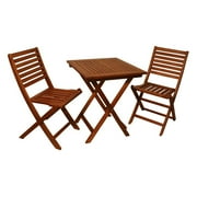 Phat Tommy Hardwood 3 Piece Folding Patio Bistro Set