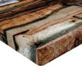 thumbnail image 2 of Ambesonne Vintage Fitted Sheet, Knotty Planks Vintage, Queen Size, Brown, 2 of 3