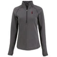 thumbnail image 2 of Women's Cutter & Buck Heather Black Indianapolis Indians Peshastin Eco Fleece Recycled Half-Zip Pullover Top, 2 of 3