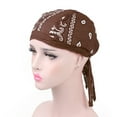 thumbnail image 2 of Uqiangy Head Scarf for Women Bandana Hat Hat Scarf Turban Head Wraps for Women Jewish Head Coverings for Women Head Wraps for Women Chemo Headwear Coffee, 2 of 4