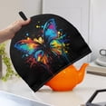 thumbnail image 2 of HELLHERO Holiday Teapot Dust Cover Dust Proof, Abstract Butterfly Pattern Keep Warm for Kitchen, 2 of 5