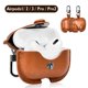 thumbnail image 3 of Funda de cuero para AirPods 3 Funda protectora de cuero Funda a prueba de golpes para Apple AirPod 1 y Airpod 2 Estuche y estuche para auriculares (Indicador LED visible), 3 of 5