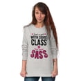 thumbnail image 3 of Class and Sass Funny Southern Belle Women Plus Size Long Sleeve Graphic Tee Brisco Brands 3X, 3 of 5