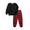 Black & Red Plaid, variant on Arshiner Boys Camo Clothes 2 Piece Graphic Printed Sweatshirt and Pants Outfit Fall Winter Clothing Set