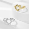 thumbnail image 4 of Sunflower Ring for Women Electroplated Stainless Steel Ring Trendy Personality Ring Fashion Jewelry Ideal Gift for Her White and Gold, 4 of 4