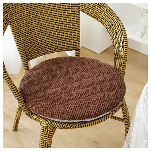 Round corduroy velvet chair cushion with zipper, chair cushion, non-slip, removable, washable, seat cushion, garden chair for dining room chairs, stools, office chairs