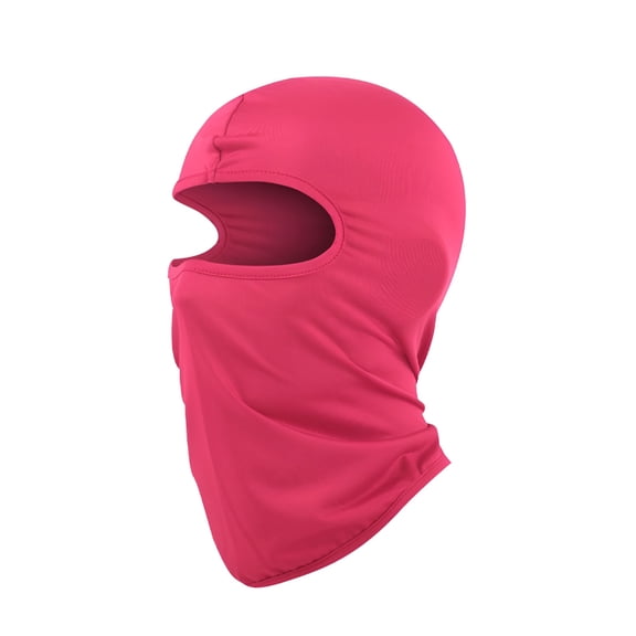 TELOLY Kids Winter Ski Face Mask,Cold and Windproof Outdoor Cycling and Motorcycle Protection Skiing Solid Face Mask for Boys & Girls Free Size Hot Pink