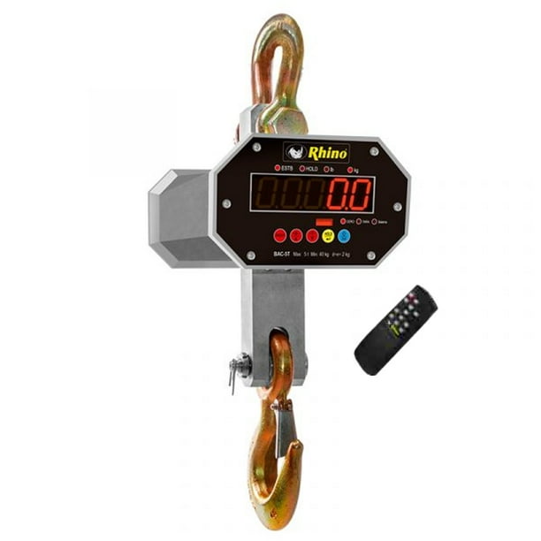 Bascula Digital Colgante Electronica Rhino BAC-5T 5 Toneladas 2Kg