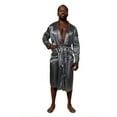 thumbnail image 4 of Tinglu Men Robe Lightweight Summer Bathrobe for Men Bathrobe House Robes, 4 of 6