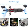 thumbnail image 2 of Cámara De Salpicadero De Motocicleta Hd 1080P 2,0 Pulgadas Hd 1080P Cámara De Doble Lente Delantera Y Trasera De Motocicleta Visión Nocturna Grabadora De Bucle De Gran Angular Sweethay VI011598-00, 2 of 6