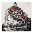 thumbnail image 1 of Epic Art 'Hippie Cat I' by Carolee Vitaletti, Acrylic Glass Wall Art, 24"x24", 1 of 5
