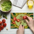 thumbnail image 4 of Mexican Cutting Board, Sombreno Hat and Maracas in the Centre of Sun Hippie Style Boho Home, Decorative Tempered Glass Cutting and Serving Board, Small Size, Multicolor, by Ambesonne, 4 of 5