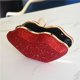 thumbnail image 4 of Bolso de cena de noche para labios de diamantes de imitación bolso de mensajero brillante bolso de mano de fiesta, 4 of 5