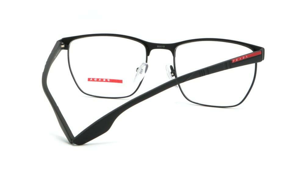 Prada Linea Rossi OPS 50LV 489101 Black Lifestyle Eyeglasses 53MM New Italy RX - image 2 of 5