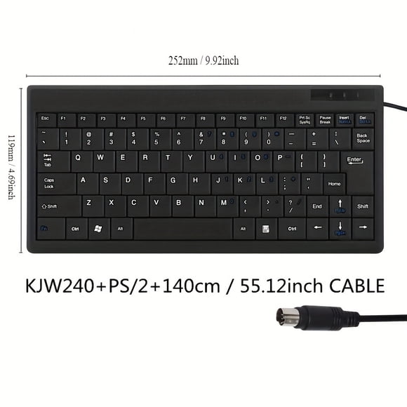 [10 Inch USB Wired Keyboard] 10 Inch Keyboard Portable Office Thin and Light Notebook Computer Device External USB Wired Keyboard