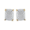 thumbnail image 2 of FB Jewels 10kt Yellow Gold Mens Round Diamond Cluster Earrings 1/3 Cttw, 2 of 2