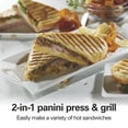 thumbnail image 2 of Hamilton Beach 2-in-1 Electric Indoor Grill and Panini Press with Nonstick Plates, Stainless Steel, 2 of 8