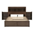 thumbnail image 3 of Full Size Storage Platform Bed With Pull Out Shelves, Twin Trundle, 2 Drawers & Charging Port, Framework, Drawers, Trundle Shelves, 3 of 7