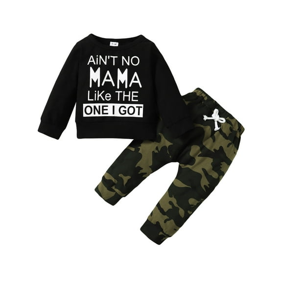 WESIDOM Toddler Baby Boy Clothes Boys Outfits Pullover Top Pant Set Long Sleeve Letter Hoodies 1-5T