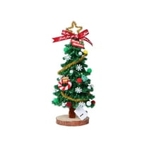 Christmas Tree With Light 8.27inch Artificial Christmas Trees Wooden 3D Christmas Tree Craft DIY Wooden Christmas Art and Craft Gift Christmas Tree Assembly for Christmas Tabletop Decor Party