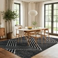 thumbnail image 5 of World Rug Gallery Abstract Geometric Shag Rug – Anthracite Dark Gray – Medium Pile Rug – Kid & Pet Friendly - ANTHRACITE 7'10"x10', 5 of 9