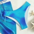 thumbnail image 3 of SWSMCLT Women's Beach 3 Piece Swuimsuit Autumn Spring Break Brief Elasthane Cheeky Elastic Band Bikini Bathing Suit Dark Blue Large, 3 of 5