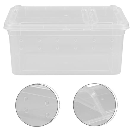 MEIBUTYUP Lightweight Reptile Feeding Box Acrylic Terrarium Suitable for Snails Spiders and Small Reptiles