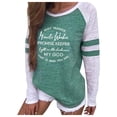 thumbnail image 1 of SNKSDGM Chemises à Manches Longues pour Femmes Plus Chemises Blanches à Manches Longues pour Femmes Chemises Courtes Décontractées à Col Rond Imprimé Décontracté T-Shirt Décontracté à Manches Longues m, 1 of 4