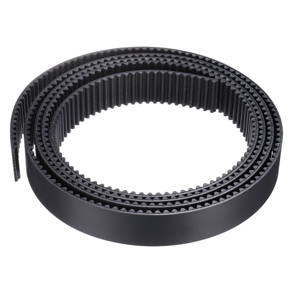 S5M Open Ended Timing Belt, 25mm Width x 2 Meter Length, 5mm Pitch Length, Black