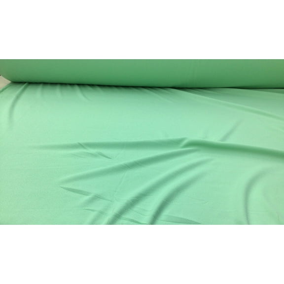 Liverpool Textured Fabric 4 way Stretch Scuba Light Mint Green 1N44
