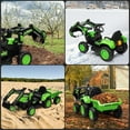 thumbnail image 5 of Luku 12V 3 in 1 Kids Ride on Excavator & Tractor with Detachable Trailer for Boys Girls, Green, 5 of 7