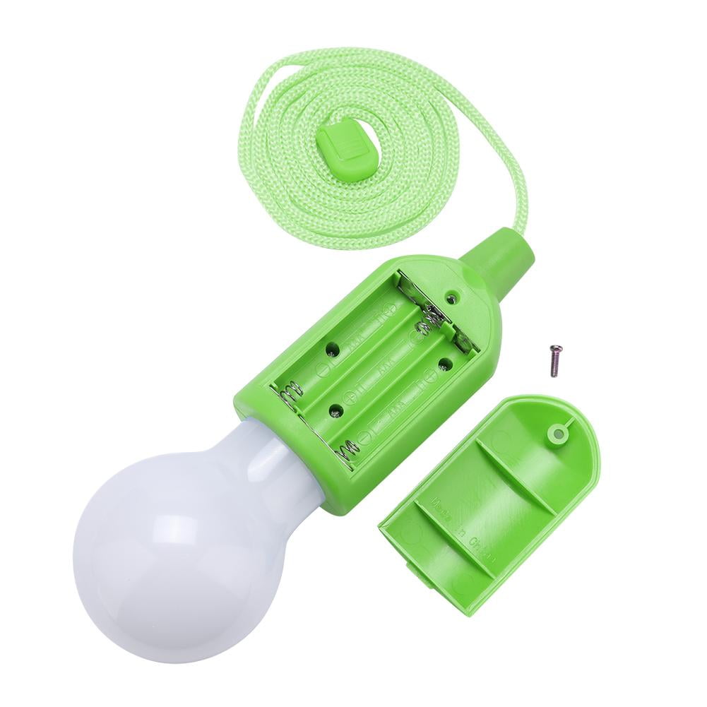 Mgaxyff LED Pull Cord Light,0.2W LED Pull Cord Light Bulb Portable Garden Camping Lamp for Home