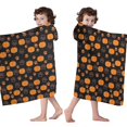 thumbnail image 4 of Halloween Pumpkin Paw Pattern Hooded Bath Towel，60"x35" for Ages 3 To 12 Kids, Quick Dry Lightweight Soft Microfiber Hood Beach Towel Cover Up for Kids, 4 of 7