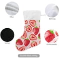 thumbnail image 3 of Coolnut Strawberry Christmas Stocking Personalized Large Candy Stocking, Xmas Stockings Decoration Hanging Gift for Family Holiday Party Ornaments Decor Fireplace, 3 of 7