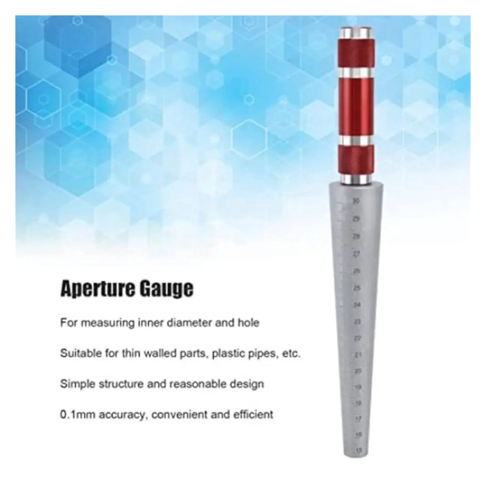High Precision Feeler Gauges Accurate Hole Inspection Welding Taper Gauge Clear Scale Conical Taper Gauge Measuring Tool ,Corrosion-Resistant