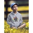 thumbnail image 2 of Smartprints Toddlers Graphic Hoodie - Cute Retro French Bulldog - Casual Fit Cotton Blend, 2 of 4