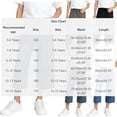 thumbnail image 6 of Eltusu Boys Denim Shorts, Below the Knee Straight Legs Elastic Waist Casual Capris Shorts Gray Size 11-12 T, 6 of 6