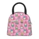 thumbnail image 1 of Fotbe pink Holiday Joy Bolsa de Almuerzo con Estampado, Lonchera Aislada, Contenedor de Comida Reutilizable Tipo Cooler a Prueba de Fugas, 1 of 6