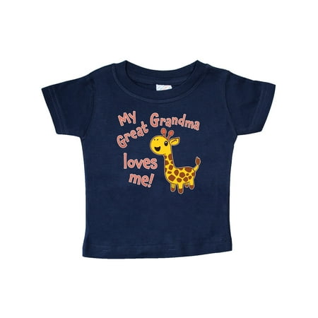 

Inktastic My Great Grandma Loves Me- Cute Giraffe Gift Baby Boy or Baby Girl T-Shirt