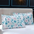 thumbnail image 6 of Smuge 3Pcs Twin Size Seashell Bedding( 1 Microfiber Quilted Coverlet，2Pillow Shams), Blue, 6 of 8