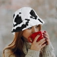 thumbnail image 7 of YooGuoGuo Winter Soft Faux Fur Plush Bucket Hat, Lovely Fisherman Cap, Fashion Outdoor Thick Warm Sun Cap for Women, 7 of 7