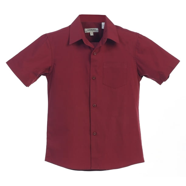 infant burgundy dress shirt