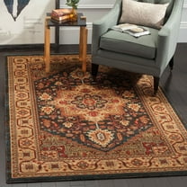 SAFAVIEH Mahal Josephine Oriental Area Rug, Navy/Natural, 3' x 5'