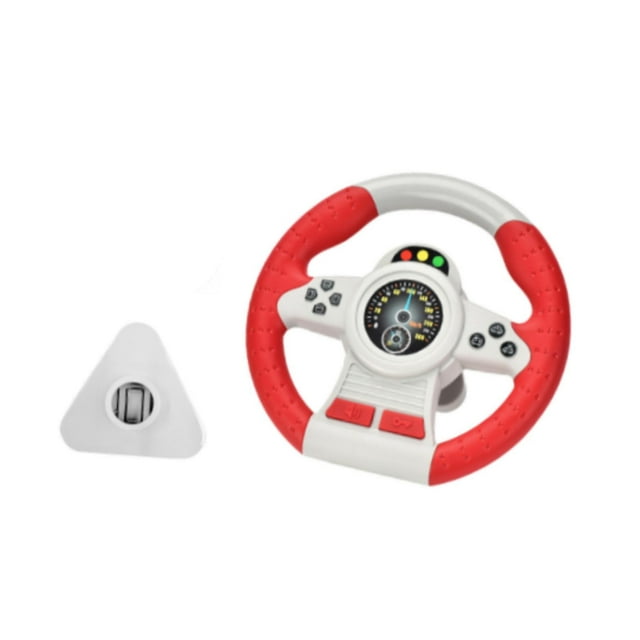 Los Juguetes Del Volante para Niños con Ruido Y Formación Más Ligera, Eléctrica Y Temprana Engañan para Jugar Un Vehículo de Juguete para Niños Y Niña Rojo