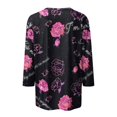 thumbnail image 3 of Hot Sale!! Hauts de la Saint-Valentin à Manches 3/4 pour Femmes Grande Taille Tunique à Col Rond Tenues Douces pour la Saint-Valentin Violet + S, 3 of 4