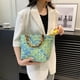 thumbnail image 4 of Bolso de mano para mujer, bolsos de paja, bolso de mano de verano, bolso grande de playa tejido (verde) Tmvgtek Para Estrenar, 4 of 6