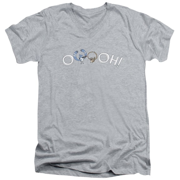 The Regular Show - Ooooh - Slim Fit V Neck Shirt - XX-Large