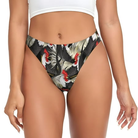 Sigee Roosters 2 for Women s G-String Sexy  Low Rise  Soft Lace Perfect for Special Occasions-Large